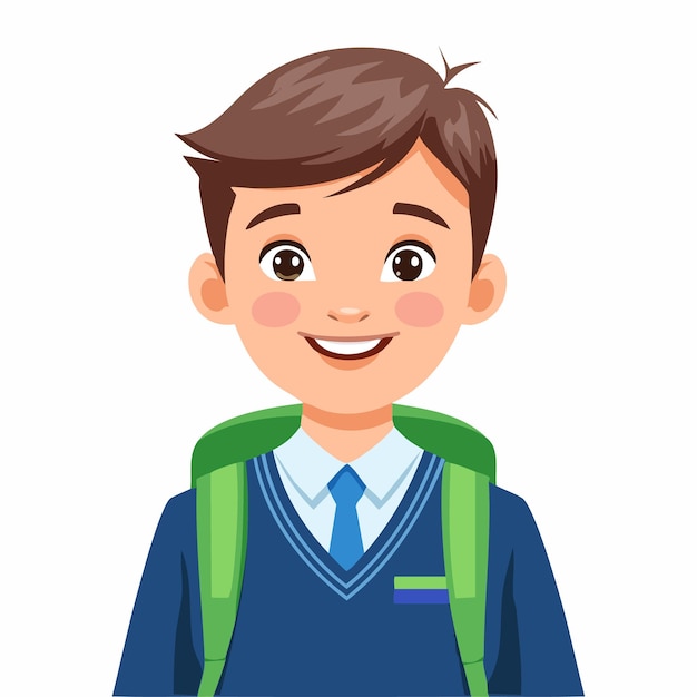 Niño con uniforme escolar