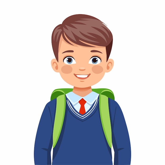 Niño con uniforme escolar