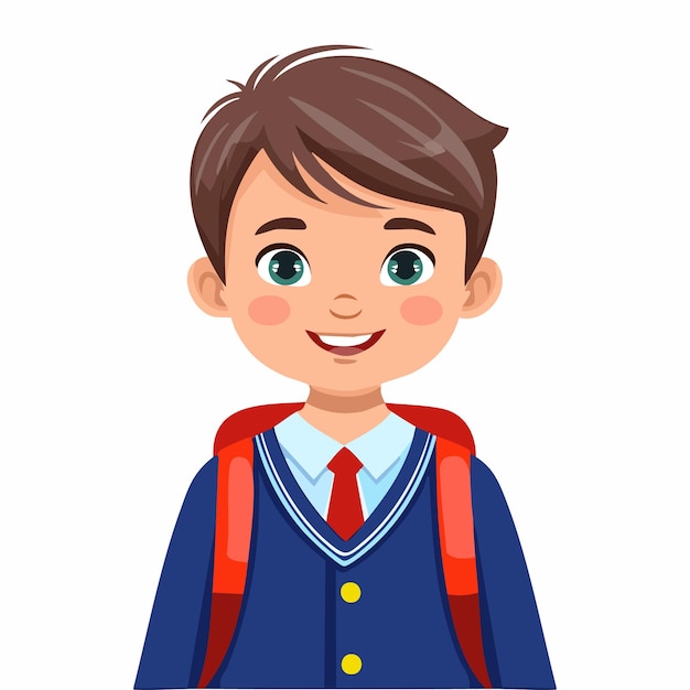 Niño con uniforme escolar