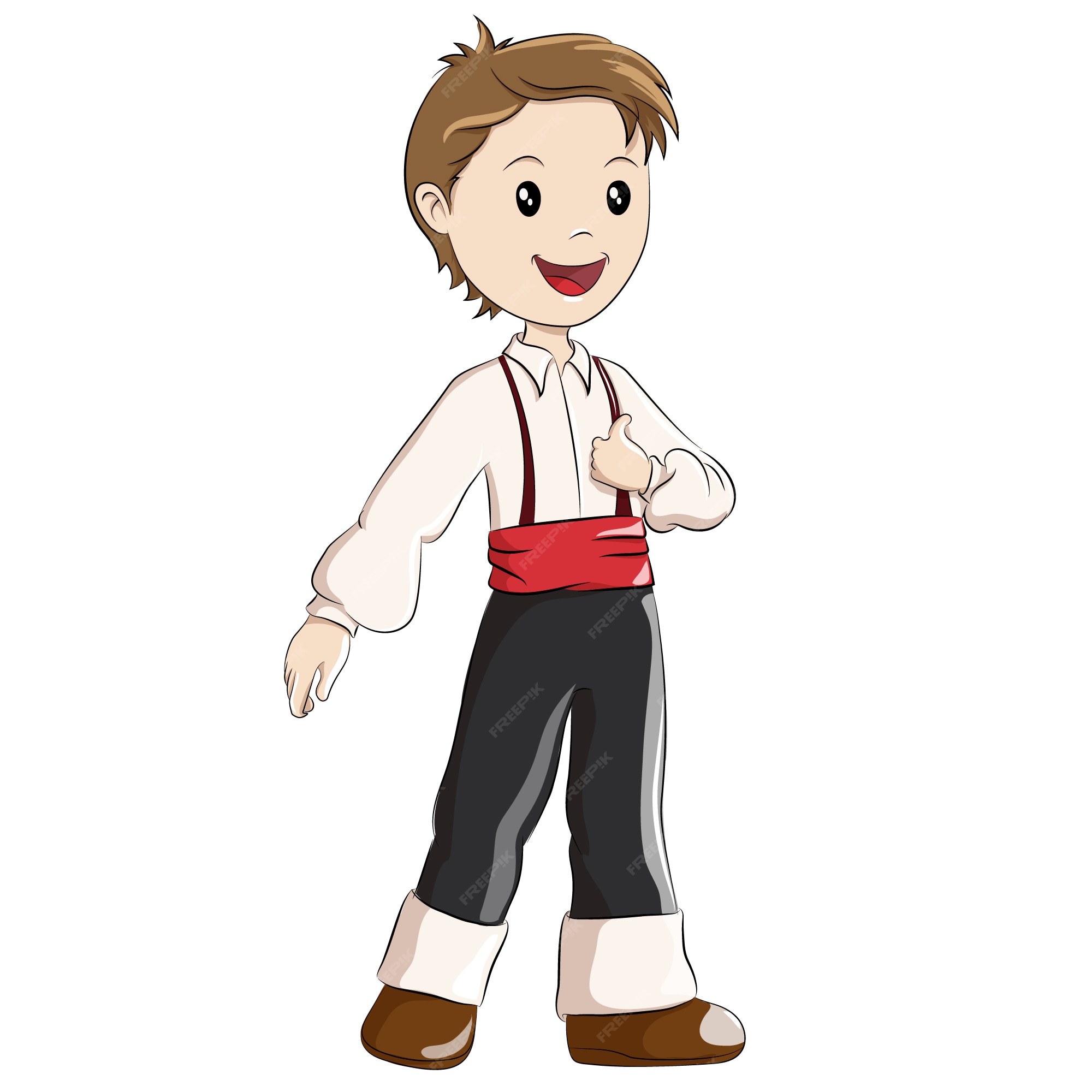 Niño vestido con traje tradicional español | Vector Premium