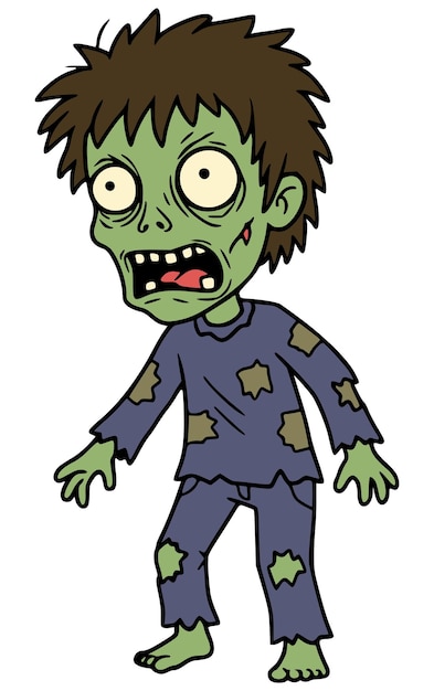 El niño zombi de dibujos animados