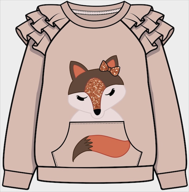 Vector niños y adolescentes vestidos de invierno con sudaderas y sudaderas ilustración vectorial