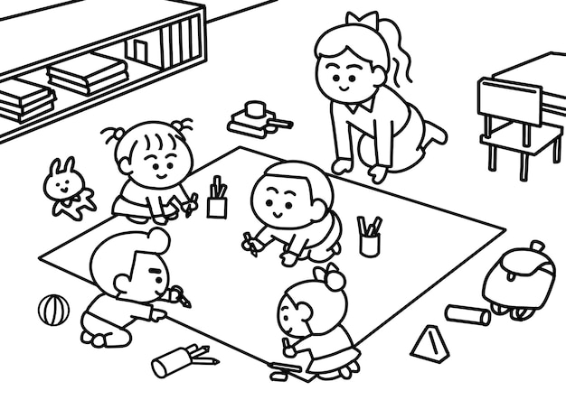Niños aprendiendo en el aula