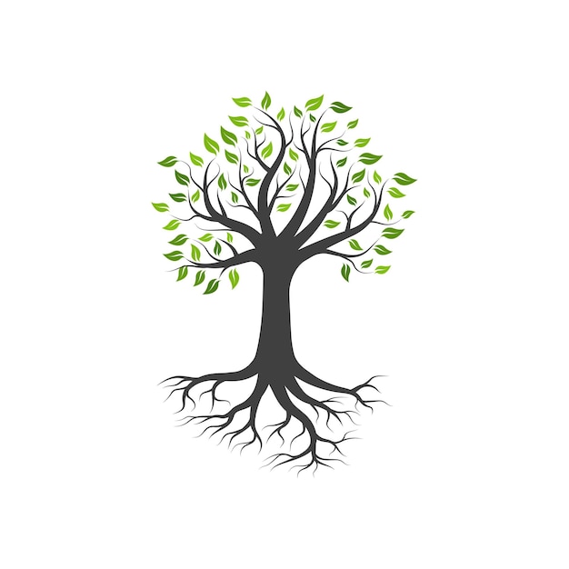 Niños árbol logo Vector icono diseño ilustración