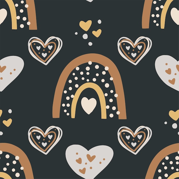 Niños boho vector de patrones sin fisuras