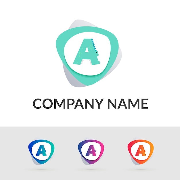 niños una carta diseño de logotipo único y creativo