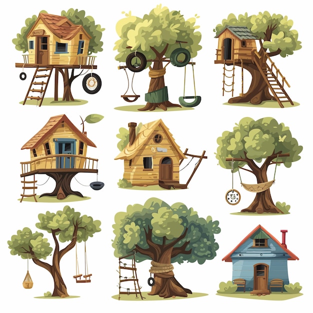 Niños_casas de árbol Niños_jugar_construcciones