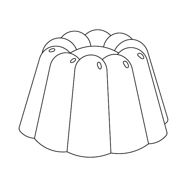 Niños dibujados a mano dibujo ilustración vectorial caja de pudín de gelatina dibujos animados planos aislados