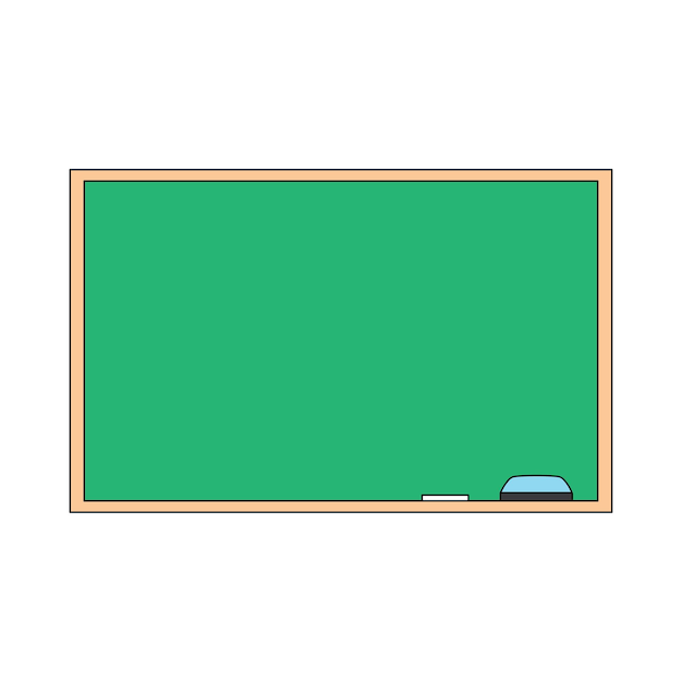 Los niños dibujando dibujos animados Ilustración vectorial icono de pizarra aislado en blanco