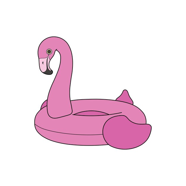 niños dibujando ilustración vectorial anillo de piscina inflable dibujos animados planos aislados
