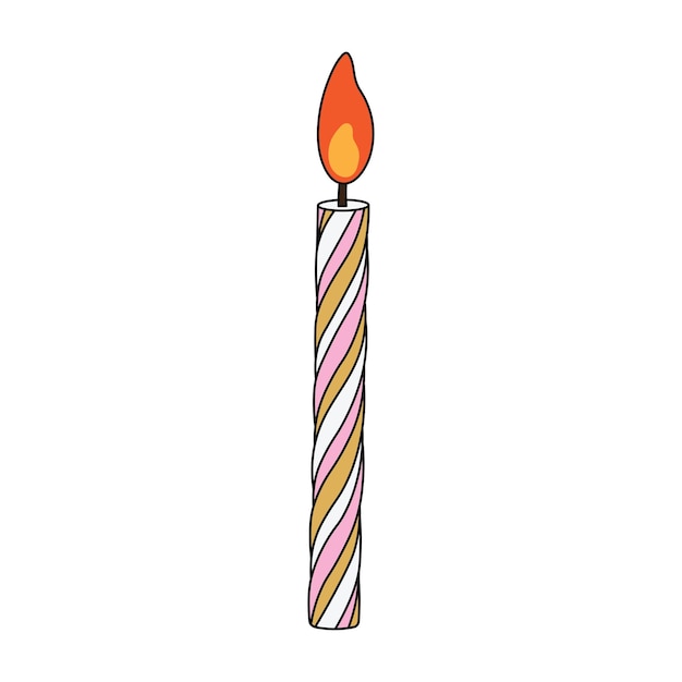 niños dibujando ilustración vectorial vela de cumpleaños dibujos animados planos aislados