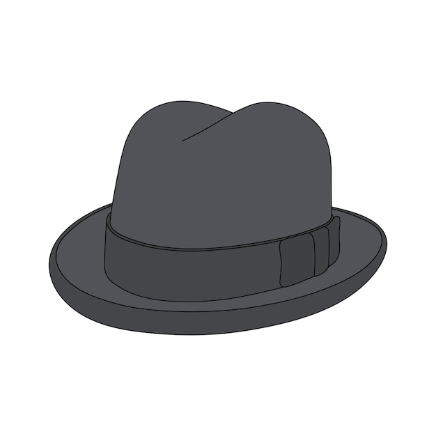 Los niños dibujando el sombrero de Homburg dibujos animados aislados