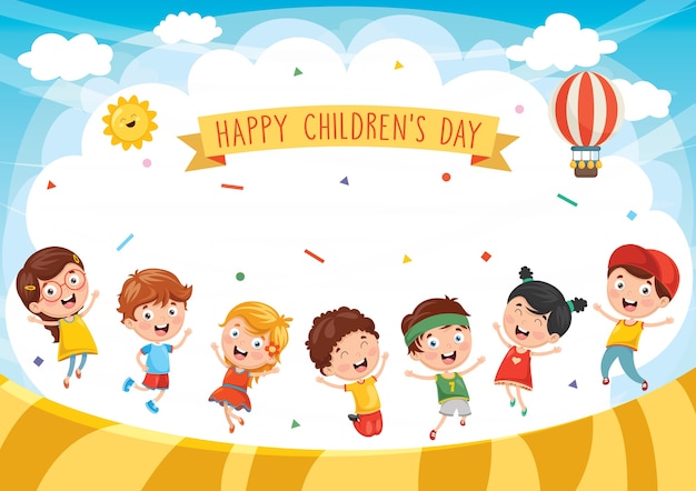 Niños felices jugando