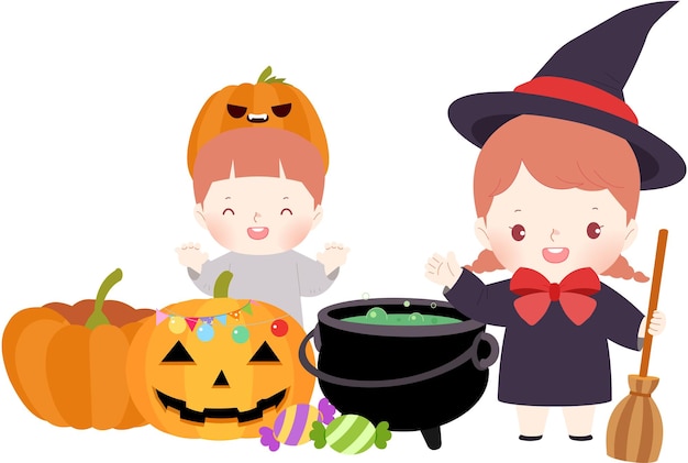 niños de halloween