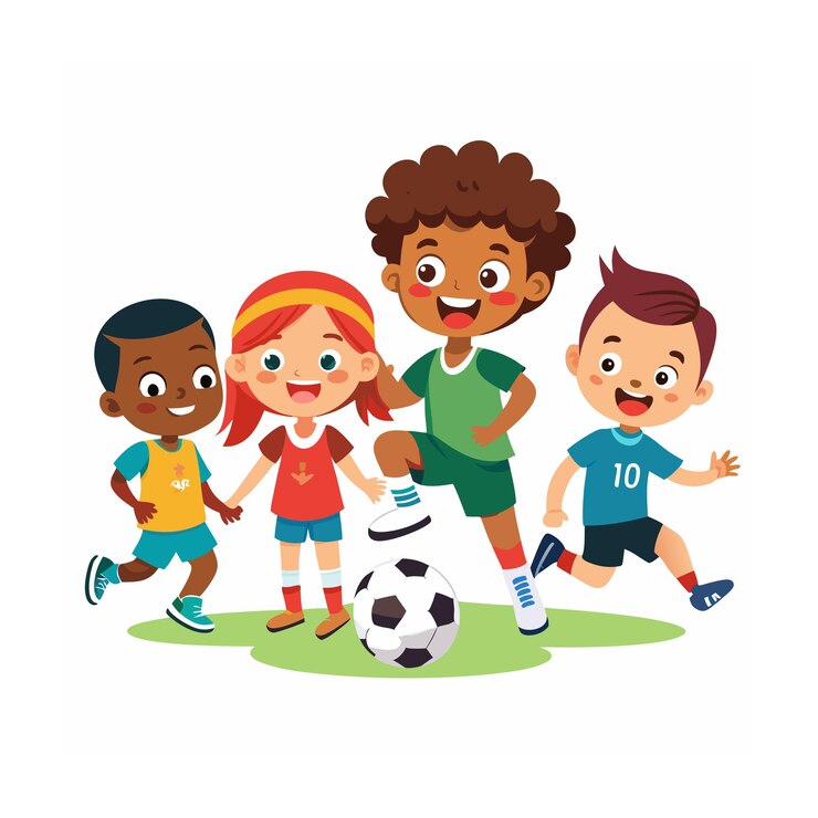 Niños jugando y entreteniendo momentos Ilustración vectorial