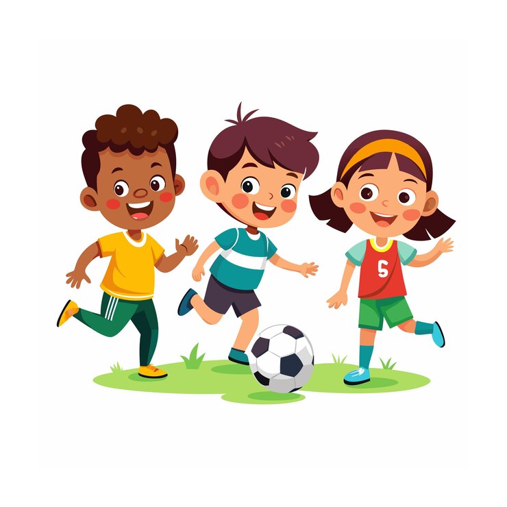 Niños jugando y entreteniendo momentos Ilustración vectorial