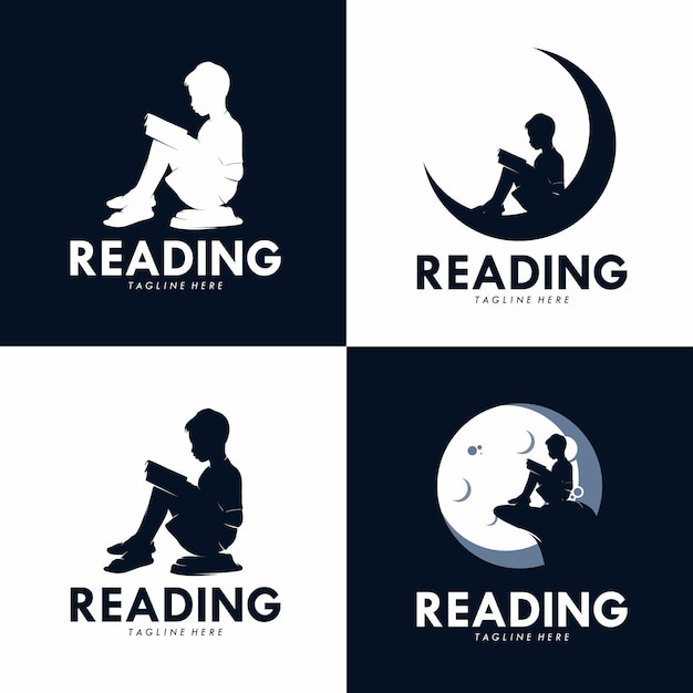 Niños leyendo logo