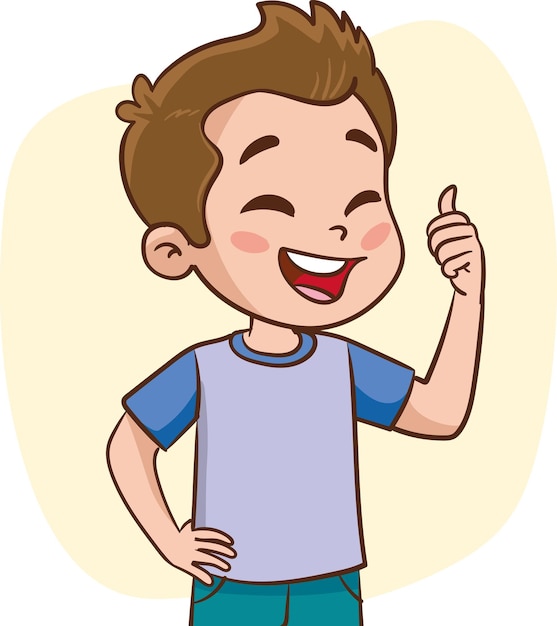 niños lindos y felices con un lenguaje corporal optimista