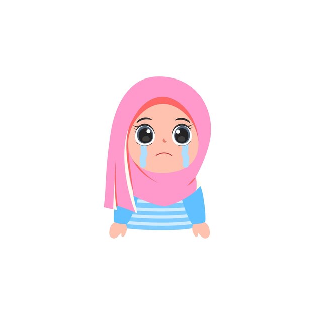 niños lindos en hijab rosa posan persona