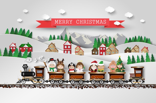 Niños lindos de Navidad