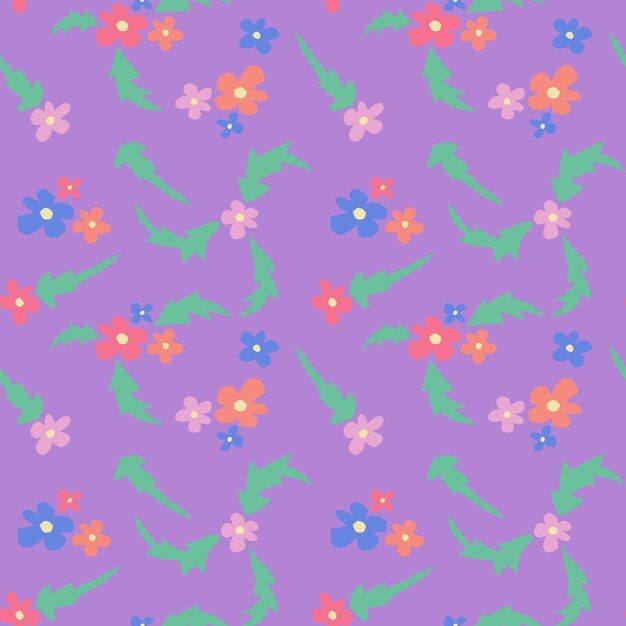 Niños papercraft vector floral de patrones sin fisuras