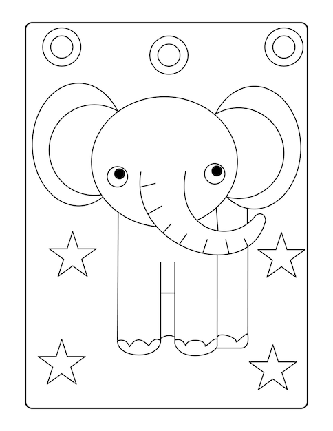Niños pequeños para colorear páginas vector listo para imprimir