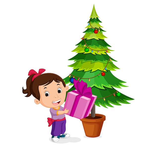 niños recibiendo regalos para Navidad