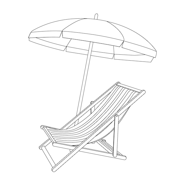 Niños verano playa para colorear ilustración para niños diseño imprimible en blanco para niños