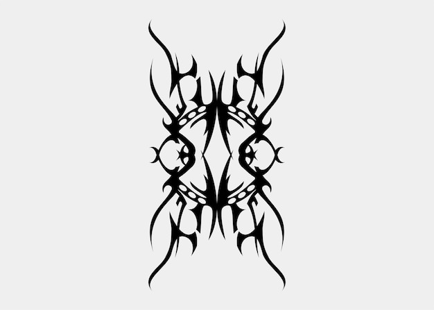 nítidos motivos de tatuajes simétricos para la decoración del cuerpo