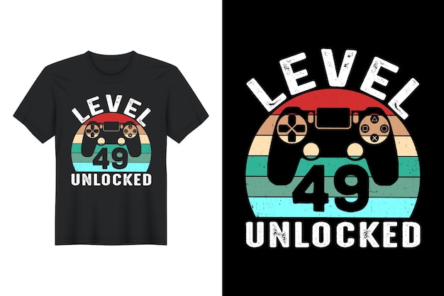 Nivel 49 desbloqueado, diseño de camiseta