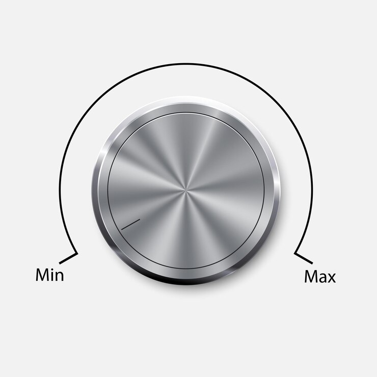 Vector nivel de la perilla del dial