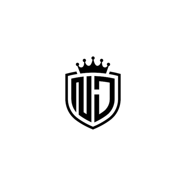 NJ monograma logotipo diseño carta texto nombre símbolo monocromo logotipo alfabeto carácter simple logotipo