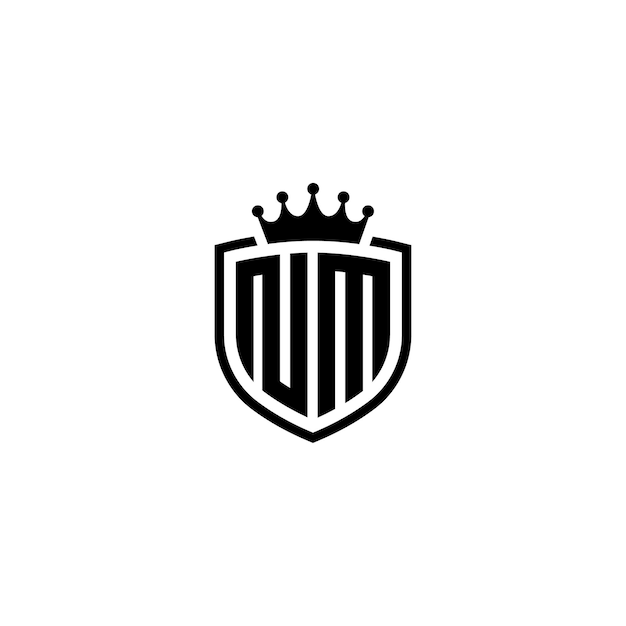 NM monograma logo diseño carta texto nombre símbolo monocromo logotipo alfabeto carácter simple logo