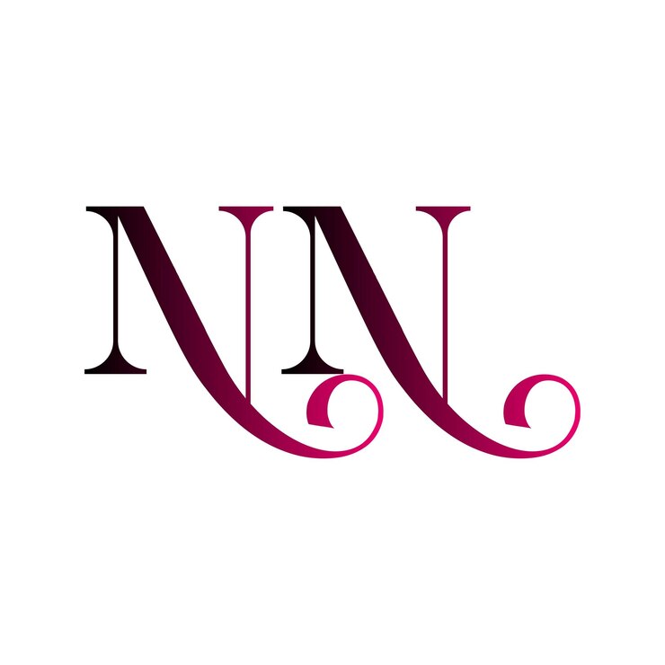 Vector nn tipografía emblema inicial monograma símbolo icono sencillo diseño de letra logotipo