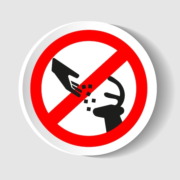 No alimente la marca de prohibición de ciervos ilustración vectorial