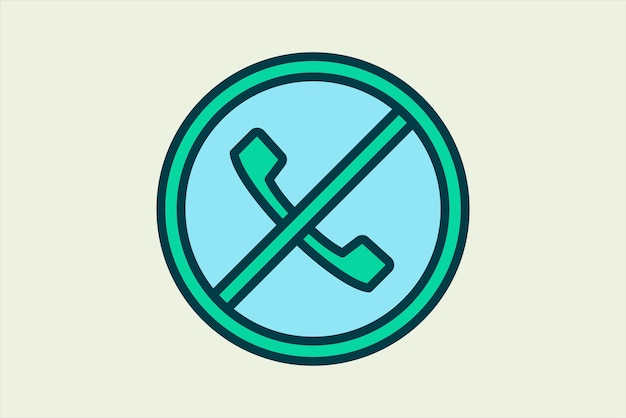 no call icon icon related to UI elements suitable for web site app user interfaceselement printable etc flat line icon style simple vector design editable