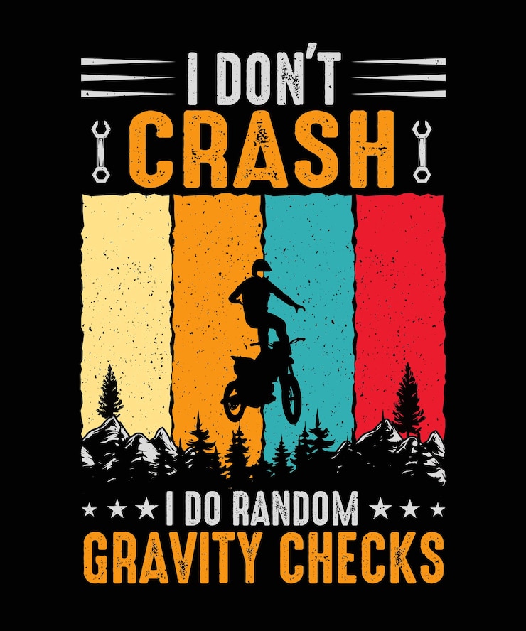 Vector no choco, hago controles aleatorios de gravedad dirt biker t-shirt