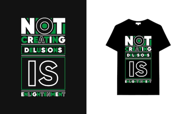 No crear delirios es diseño de camiseta de tipografía de iluminación