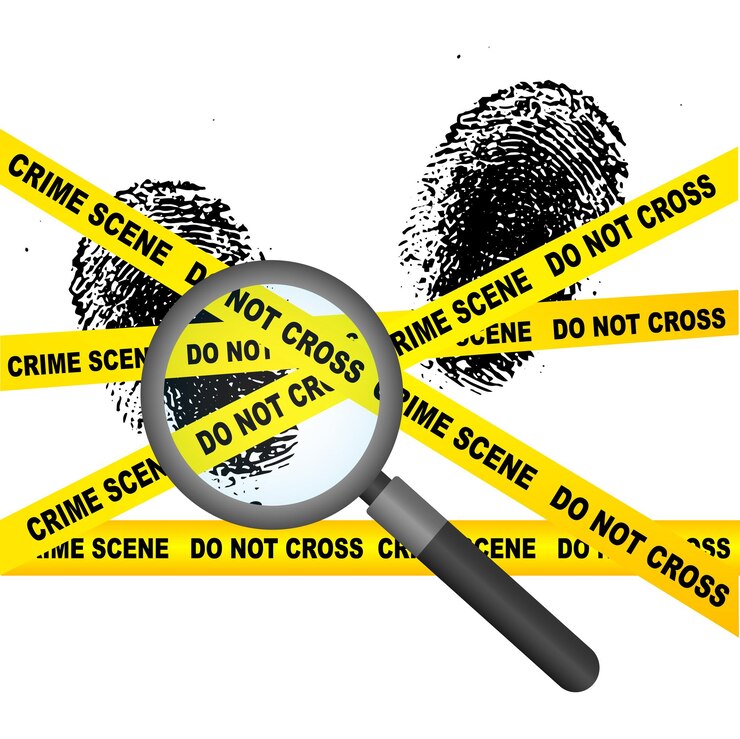 Vector no cruces la escena del crimen ilustración vectorial