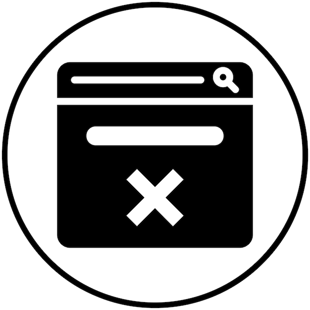 No se encontró la ilustración del icono vectorial del conjunto de iconos de SEO y Web