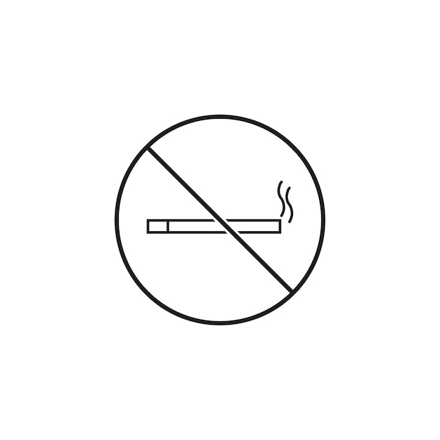 No fumar, icono, cigarrillos, prohibido, señal, vector, ilustración, eps, 10, imagen de stock