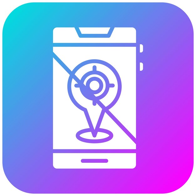 No GPS Icono de vector fijo Se puede utilizar para el conjunto de iconos de la interfaz de usuario móvil