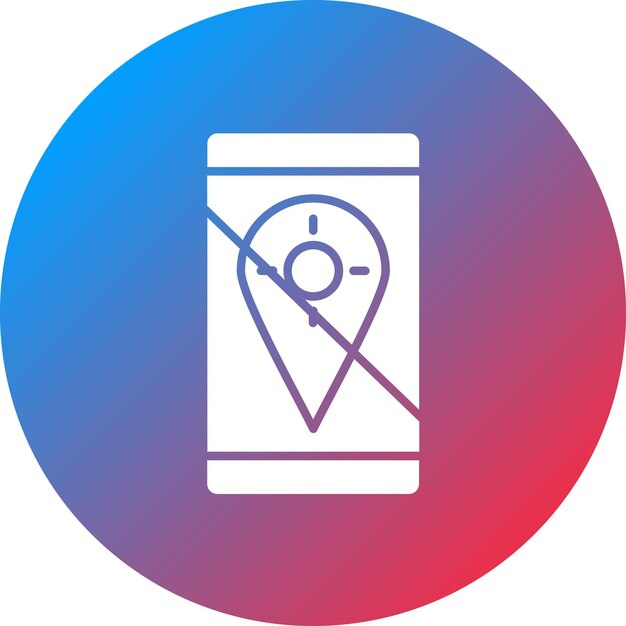 No GPS Imagen vectorial de icono fijo Se puede utilizar para la UI móvil