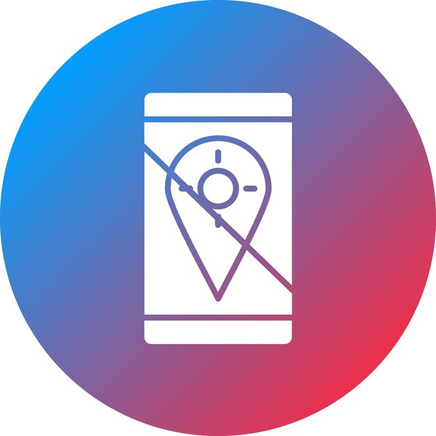 Vector no gps imagen vectorial de icono fijo se puede utilizar para la ui móvil