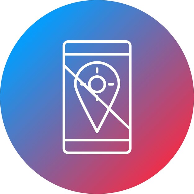 No GPS Imagen vectorial de icono fijo Se puede utilizar para la UI móvil