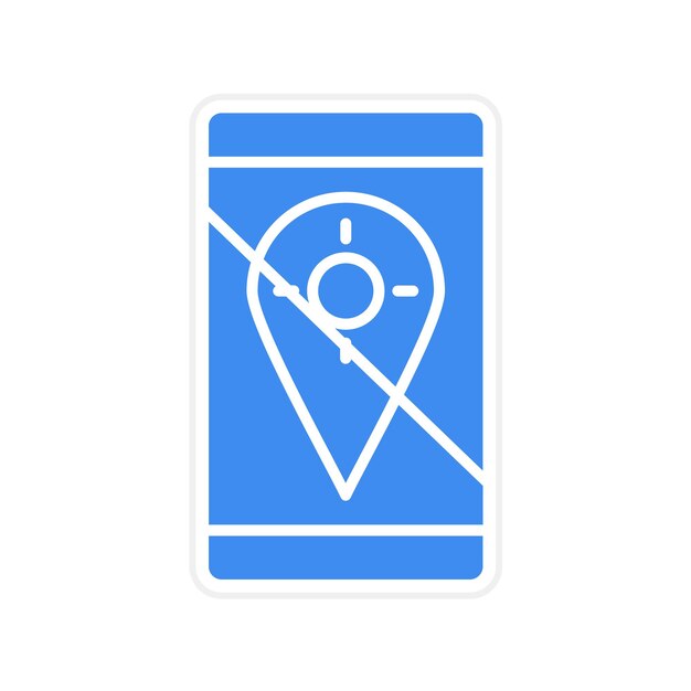 No GPS Imagen vectorial de icono fijo Se puede utilizar para la UI móvil