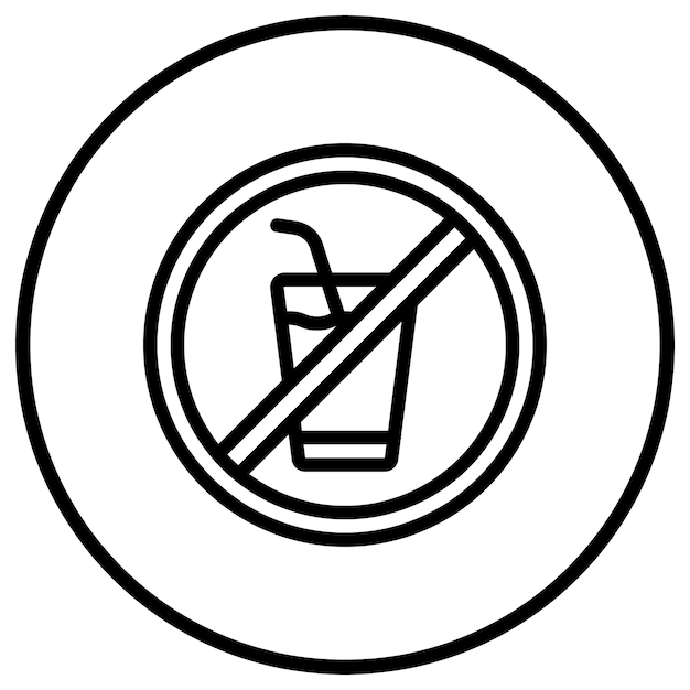 No hay bebida Vector Icon Design Ilustración
