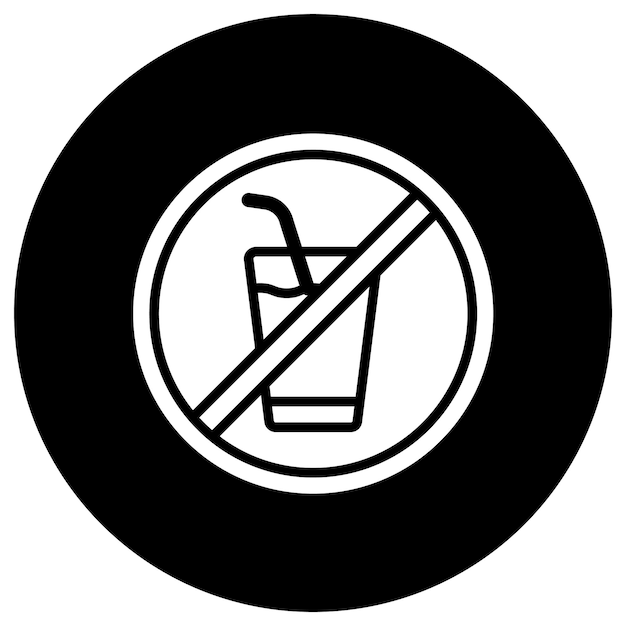 No hay bebida Vector Icon Design Ilustración