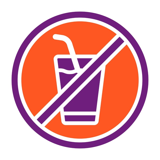 No hay bebida Vector Icon Design Ilustración