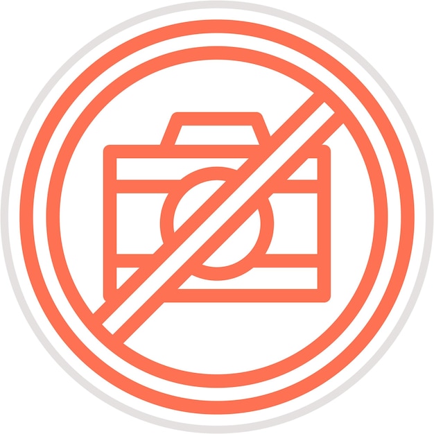 No hay cámara Ilustración del diseño del icono vectorial